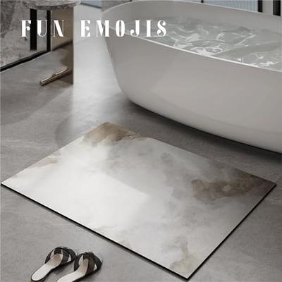 Non-slip Bath Mat Absorbent Marble Diatomaceous Earth Floor Quick Dry Rug  Carpet