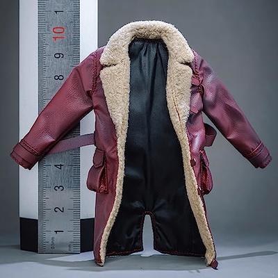 1/12 Female Leather Clothes Set Leather Trench Coat For Woman