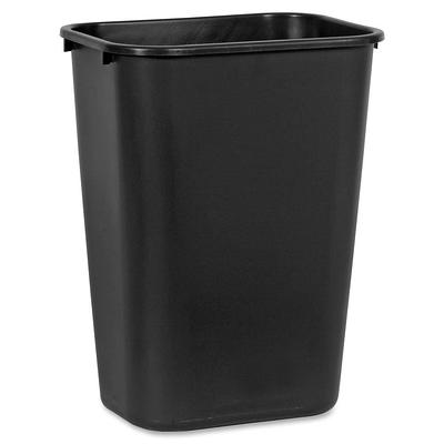 Rubbermaid Commercial Products Slim Jim Plastic Rectangular Trash/Garbage  Can With Venting Channels, for Kitchen, Office, Workspace, 23 Gallon, Black  - FG354060BLA 