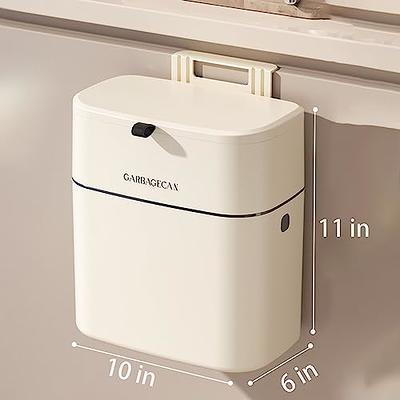 Hanging Trash Can 9L Kitchen Cabinet Door Garbage Bin Wall Mounted Under  Sink Trash Can Kitchen Compost Bin