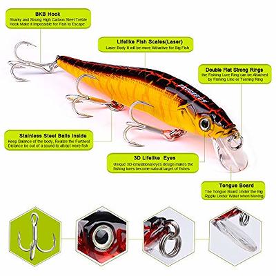 6pcs Fly Fishing Poppers Topwater Bass Fishing Bait With Jig Head