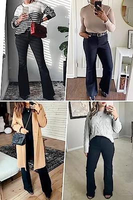 Women's Tight High Waist Jeans, Black Flare Pants Women