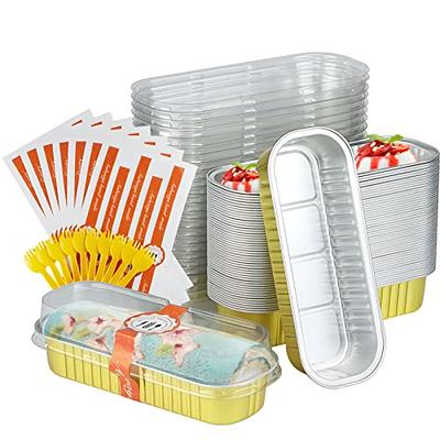 Aluminum Foil Mini Loaf Pans With Lids 50 Packs Baking Cups