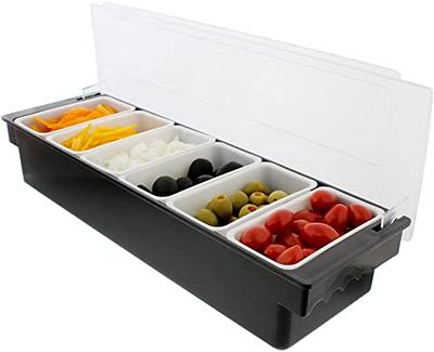 Refrigerated Condiment Prep Station, 40-Inch, 7.8Qt Sandwich Prep