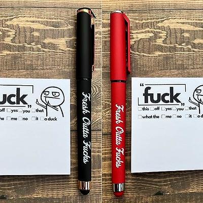 Fresh Out of Fcks Pen and Pad Set, Fresh Outta Fucks Pad and Pen, Snarky  Novelty Fresh Outta Fucks Pen Set, Funny Pad and Pen Desk Accessory Office  Supplies Gifts-4PCS - Yahoo