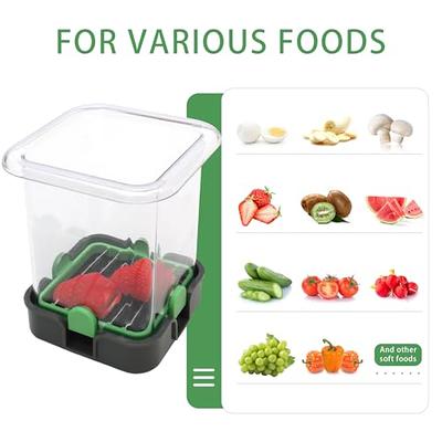 Vegetable Chopper - Vegetable Slicer - Fruit Chopper with Container - Pro  Soft Food Chopper - Green Slicer Dicer Cutter - 2 Blades - Yahoo Shopping