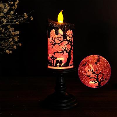 Battery-Operated Santa Claus Lantern with Faux Candles