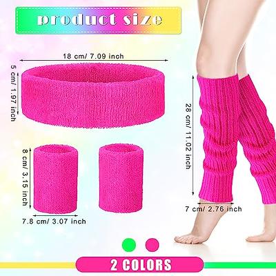 All Cotton Leg Warmers for Women 80s Colorful Soft Knitted 1 Pair - Colors  1 