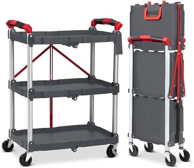 3 tier Rolling Cart Utility Cart With Lockable Wheels - Temu