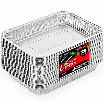 Stock Your Home Foil Pans with Lids - 9x13 Aluminum Pans with Covers - 25 Foil Pans and 25 Foil Lids - Disposable Food Containers Great for