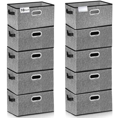 Collapsible Storage Bins with Lids Fabric Decorative Storage Boxes Cubes  Organizer Containers Baskets