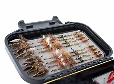 YAZHIDA Fly Fishing Flies Kit Fly Assortment Trout Bass Fishing with Fly  Box, with Dry/Wet Flies, Nymphs, Streamers,Fly Poppers