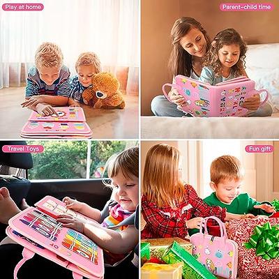 Exorany Busy Board Montessori Toys for 1 2 3 4 Year Old Boys & Girls Gifts Sensory Toys for Toddlers 1-3 Autism Educational Travel Toys Preschool