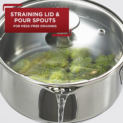 Mainstays Stainless Steel 3-Quart Saucepan with Straining Lid - Yahoo  Shopping