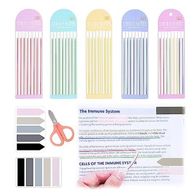 WSCHU 1000Pcs Transparent Highlighter Tape Reusable - Clear Sticky