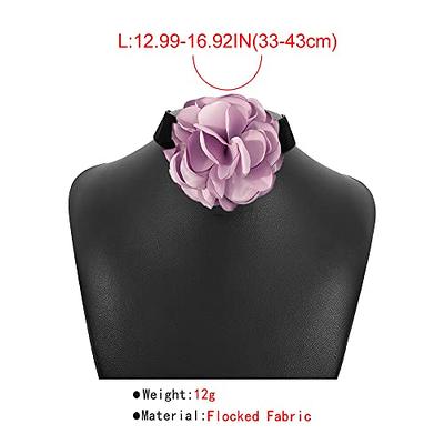 Dengmore Valentine's Day Women Rose Necklace Charm Rose Flower