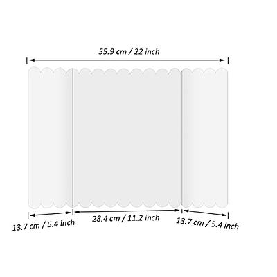  TaoBary 4 Pcs Trifold Display Board 30 x 40 Inch Fold  Presentation Board Corrugated Trifold Poster Board Project Board with 2  Rolls of Double Sides Adhesive Tape (White Flat, 4 Pcs) : Office Products