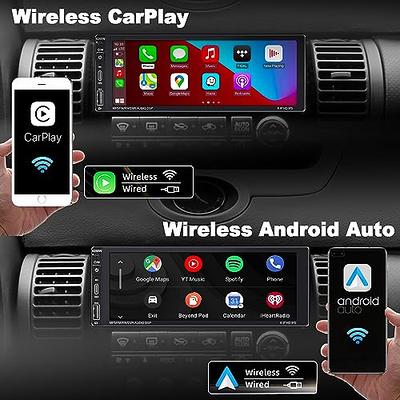 Android Single Din Car Stereo with Bluetooth,6.9” Touch Screen Car Radio  Android Head Unit with FM Radio Mirror Link for iOS/Android WiFi GPS