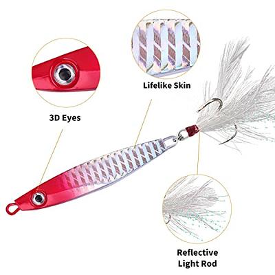 IZA Fishing Lead Jigs Lures 5PCS Saltwater Fishing Lures with