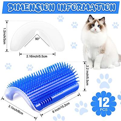 2 Pack Corner Brush for Cats, Self Groomer Grooming Wall Massage Brush with  Catnip Softer Cat Wall Comb Self Massage Tool for Long & Short Fur Kitten