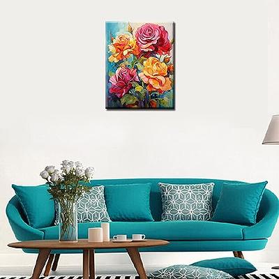 Romantic Roseflowes Paint by Numbers for Adults and Beginner Tropical  Garden Flower Picture Paint by Numbers on Canvas Red Rose Easy to Painting  with Brushes and Acrylic Pigment Home Decor(16x20inch) - Yahoo
