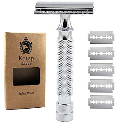 Utopia Care Professional Barber Straight Edge Razor Safety with 100-Pack  Derby Blades - 100 Percent Stainless Steel (Black)