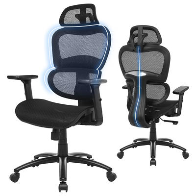 Travel Trove - Ergonomic Office Chair with Headrest - Reclining Office  Chair - Ergonomic Desk Chair - Ergonomic Chairs for Home Office - Ergonomic