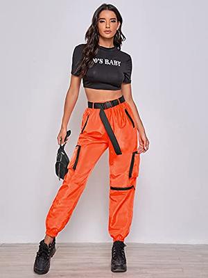 MakeMeChic Women's Casual High Waisted Hiking Jogger Cargo Pants with  Pockets
