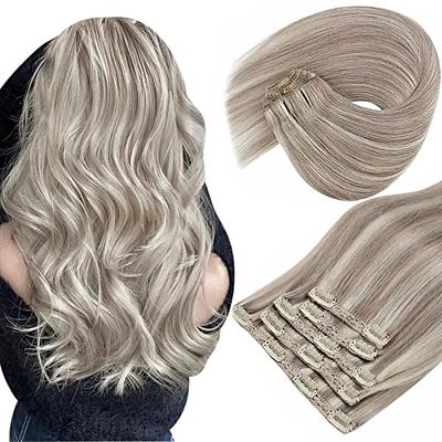 Dark Blonde Frost - Barely Xtensions Ultra-Seamless Clip-in Human Hair  Extensions, 18 Inch