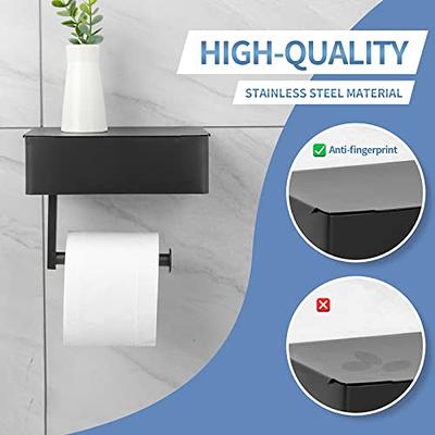 Toilet Paper Holder Free Standing Toilet Paper and Wipes Stand Bathroom Toilet  Paper Dispenser Tissue Holder with Storage Shelf (Black) - Yahoo Shopping