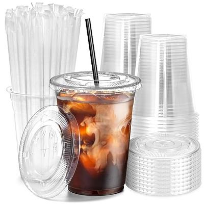  ALINK 4-Pack 16 oz Glass Cups with Bamboo Lids and Straws,  Mason Jar Glass Tumbler, Reusable Boba Cups, Iced Coffee Drinking Glasses  for Bubble Tea, Smoothies, Juice - 2 Cleaning Brush 