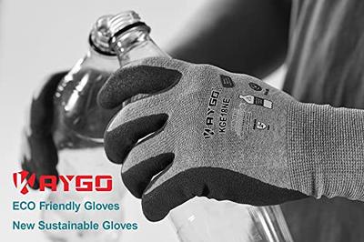 KAYGO Safety Work Gloves MicroFoam Nitrile Coated-3 Pairs, KG18NB,Seamless  Knit Nylon Glove with Black Micro-Foam Nitrile Grip,Ideal for General  Purpose,Automotive,Home Improvement,x-large 