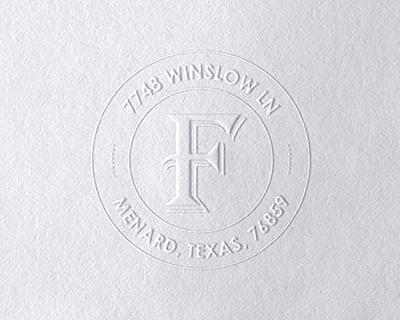  Personalized Embosser Book Stamp, Custom Logo Embosser Seal  Stamp for Library Book, Wedding Embosser Monogram Wedding Initial Stamp  Personalized Your Own Design : Office Products