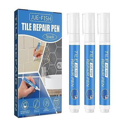 Grout Pen White Tile Paint Marker: Waterproof Grout Paint, Tile Grout  Colorant and Sealer Pens - Narrow 5mm, 3 Pack with Extra Tips (7mL) White -  Yahoo Shopping