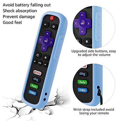 Silicone Protective Controller Cover fits for Roku TV Voice Remote, Element Roku
