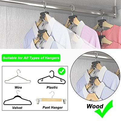 30 Pack Hanger Connector Hooks, Space Saving White Hanger Hooks, Mini Clothes  Connector, Multi-layer Stackable Hanger Extender For Wardrobe, Closet, W