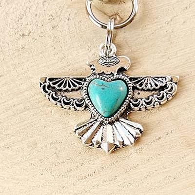 Silver Boho Sunflower Western Turquoise Zipper Pull for Backpacks, Cute  Purse Charms, Unique Custom Handbag Jewelry, Personalized Zipper Charms