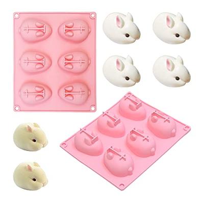 3D DIY Heart Square Chocolate Mold Candy Mold Silicone Rabbit Bear Aniaml  for Jelly Fudge Truffle Ice Cube Baking Tools