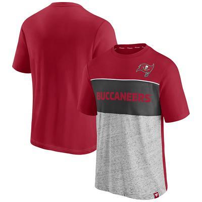 New Era Men's Heathered Gray Tampa Bay Buccaneers Combine Authentic Game on T-Shirt