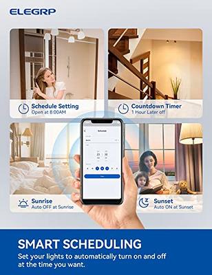 GHome Smart Switch, 2.4Ghz Wi-Fi Light Switch Compatible with Alexa, Google  Home, Neutral Wire Required, Single-Pole,UL Certified,Voice Control and