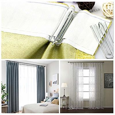 Stainless Steel Curtain Pleater Tape Hooks, Drapery Hooks, Hooks for Pleated  Drapes, 4 Prongs Pinch Pleat Hooks for Window Curtains 