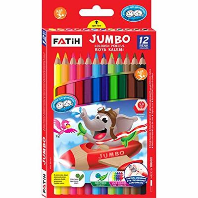  48 Pieces Jumbo Pencils and 3 Pieces Sharpeners Big