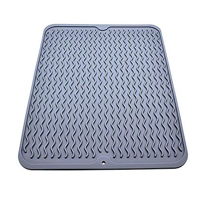 Tumtanm Silicone Draining Board Mat, Folding Draining Mat, 15.8”x12”Large  Drain Pad Eco-Friendly Drainer Mat Heat Resistant Pot Mat Dishwasher Safe