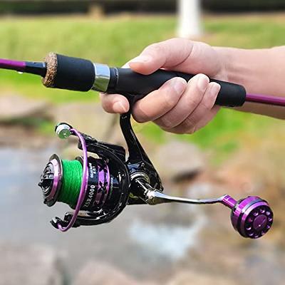 Sougayilang Fishing Rod and Reel Combo, Lightweight Purple Spinning Reel  with 2 Pieces Fishing Pole Combo for Crappie, 1000/2000 Spinning Reel  Set-1.8m-2000 Reel-Purple, Spinning Combos -  Canada