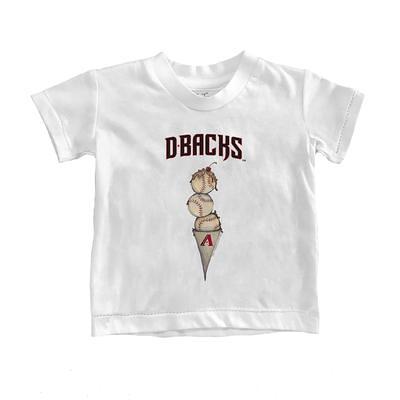 Lids Seattle Mariners Tiny Turnip Girls Toddler Diamond Cross Bats Fringe T- Shirt - White