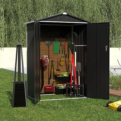 8×6FT Outdoor Storage Shed, Sheds & Outdoor Storage Clearance, Backyard  Metal shed with Lockable Double Doors, can be Used as Bicycle shed, Garden