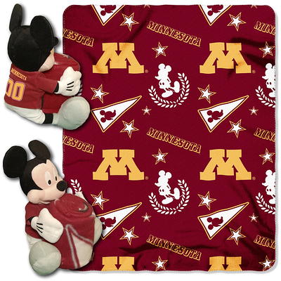 Official NCAA & Disney's Mickey Mouse Character Hugger Pillow & Silk Touch Throw Set Mickey - Yankees - Northwest