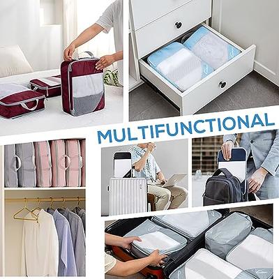 Compression Packing Cubes For Travel, Packing Cubes Compression Travel  Essentials, Compressible Travel Packing Cubes Organizers For Carry-On  Luggage Suitcase