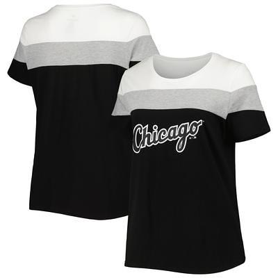 Chicago White Sox '47 1900 Inaugural Season Vintage Raglan 3/4-Sleeve  T-Shirt - Heathered Gray/Black