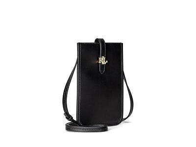 Ralph Lauren, Bags, Lauren By Ralph Lauren Black Leather Crossbody Bag  With An Adjustable Strap